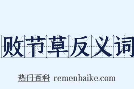 败节草反义词是什么意思的图片